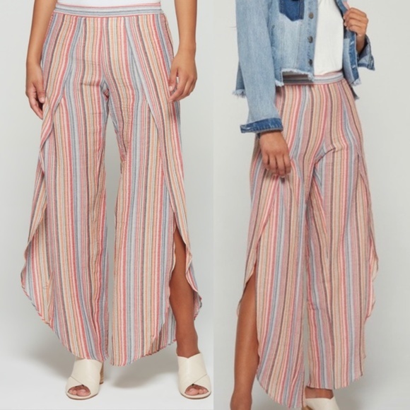 Anthropologie DREW Whitney Pant Striped Blue Small - Picture 4 of 11